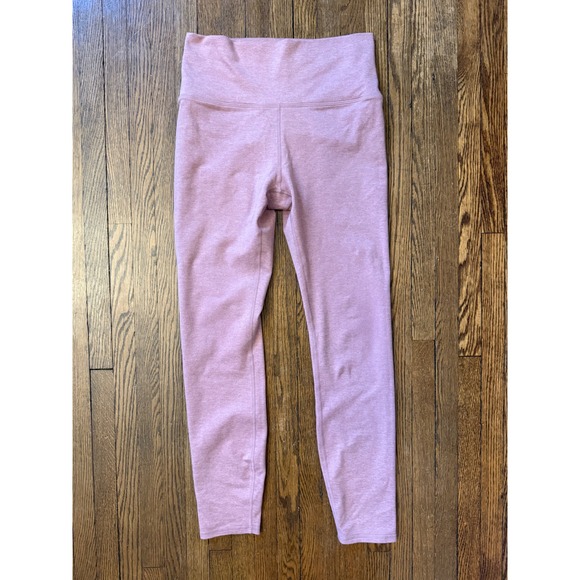 Vuori Pants - Vuori Clean Elevation Leggings Heathered Rose Mauve High Rise 7/8 Yoga Pants 24"